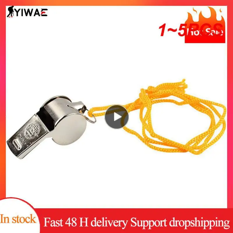 1~5PCS Metal Whistle Stainless Steel Crisp Loud Hanging Rope Outdoor Sports Camping Hiking Training Game Sports Whistle
1~5PCS Metal Whistle Stainless Steel Crisp Loud Hanging Rope Outdoor Sports Camping Hiking Training Game Sports Whistle