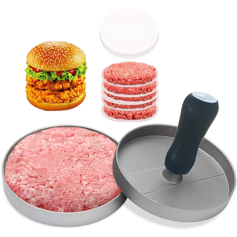 

Пресс для выпечки мяса Гамбурга, алюминиевая форма для домашнего пирога, одноэлементная цветная коробка, для домашнего использования