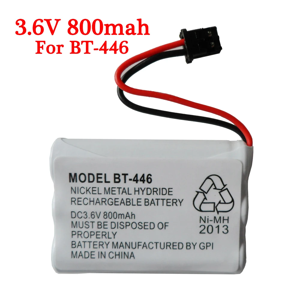 3.6V NI-MH BT446 BT-446 Cordless Phone Battery Rechargeable for Uniden BBTY0503001 BT-1004 BT-1005 GE-TL26402 BT-504 CPH-488B
3.6V NI-MH BT446 BT-446 Cordless Phone Battery Rechargeable for Uniden BBTY0503001 BT-1004 BT-1005 GE-TL26402 BT-504 CPH-488B