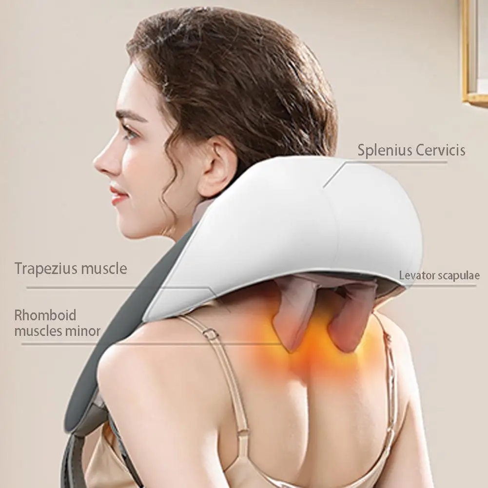 

Intelligent Cervical Spine Massager Trapezius Shoulder Neck Dredge Home Kneading Pulling Hot Compress Multi-functional Massager