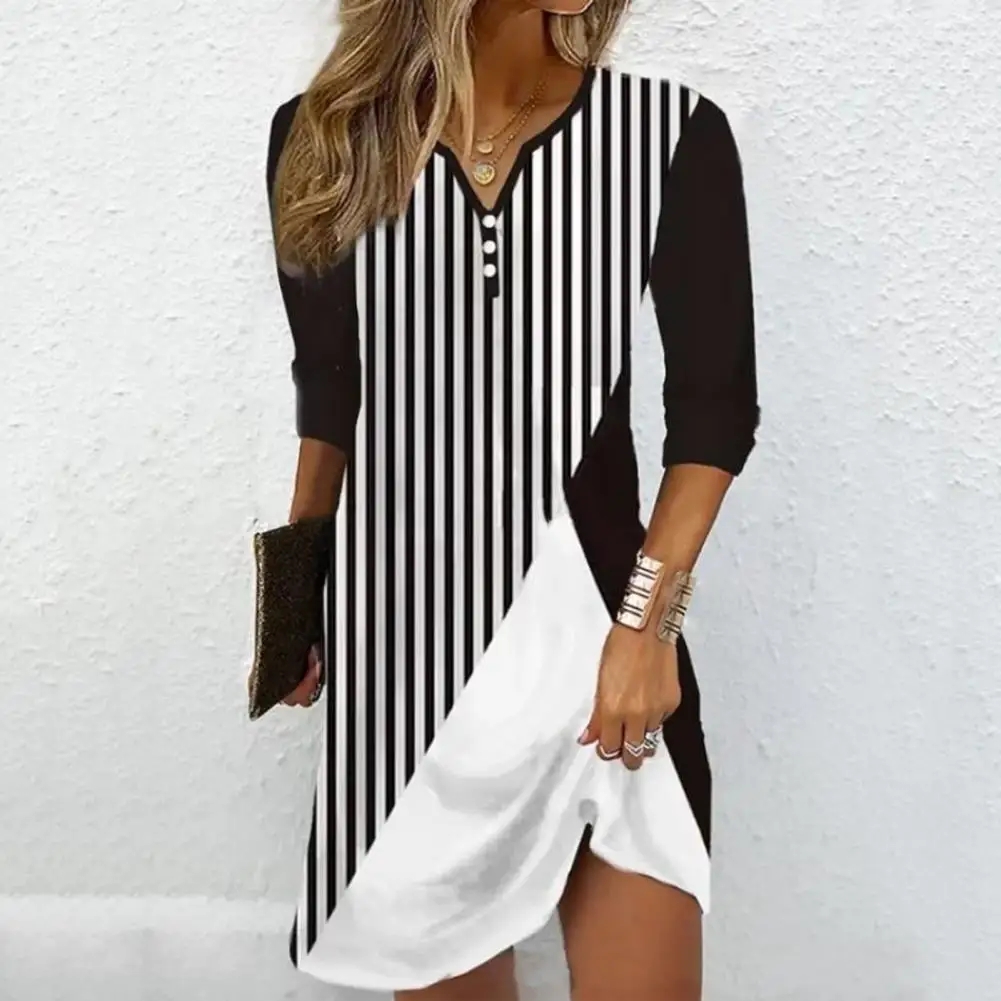 Versatile Dress Women Printed Dress Printed A-line Dresses for Women Breathable Soft Long Sleeve V-neck Styles Above for Spring
Versatile Dress Women Printed Dress Printed A-line Dresses for Women Breathable Soft Long Sleeve V-neck Styles Above for Spring