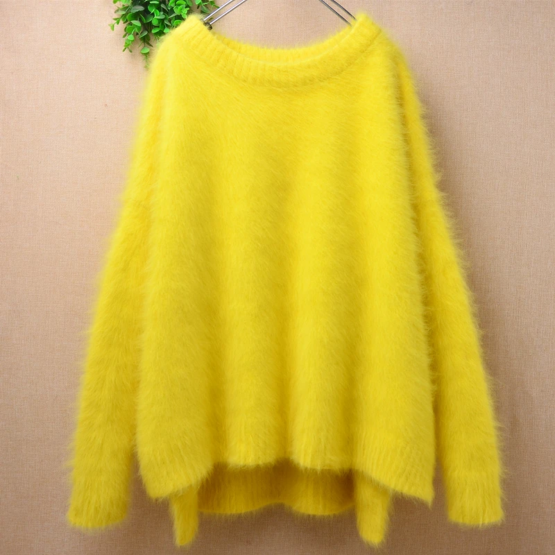 Female Women Fall Winter Thick Warm Hairy Mink Cashmere Knitted O-Neck Split Loose Pullover Angora Fur Jumper Sweater Pull Tops
Female Women Fall Winter Thick Warm Hairy Mink Cashmere Knitted O-Neck Split Loose Pullover Angora Fur Jumper Sweater Pull Tops