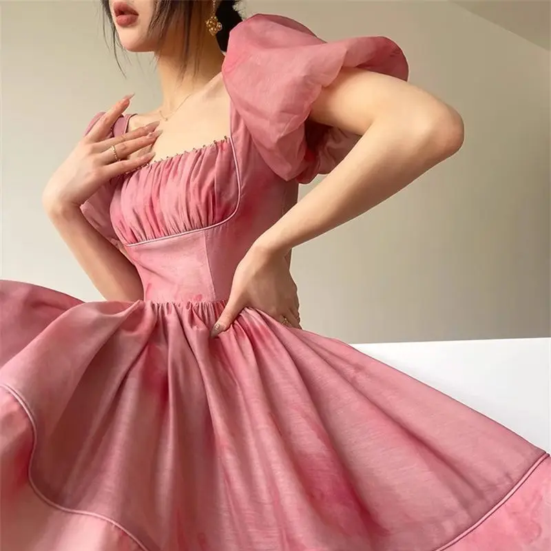 French Sweet Short Sleeves Dress for Women 2023 Fashion Fairycore Square Collar Mini Dress Elegant Puff Sleeve Party Dress Q012
French Sweet Short Sleeves Dress for Women 2023 Fashion Fairycore Square Collar Mini Dress Elegant Puff Sleeve Party Dress Q012