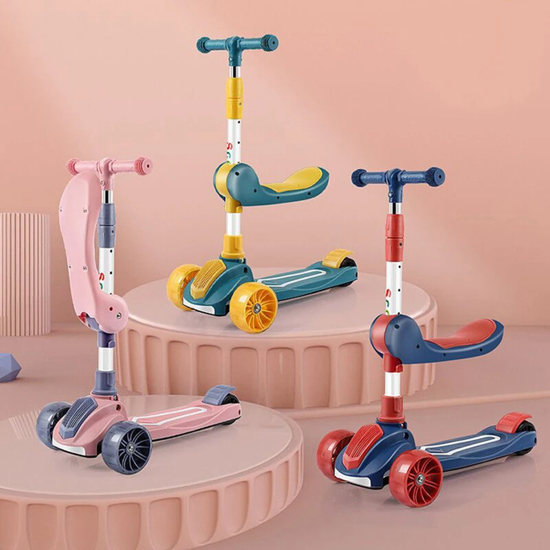 Children's Kick Scooter Folding Skateboard Kids Adjustable Height Flashing Light 3 Wheels Foot Scooters Boy Girl Scooter Gifts
Children's Kick Scooter Folding Skateboard Kids Adjustable Height Flashing Light 3 Wheels Foot Scooters Boy Girl Scooter Gifts
