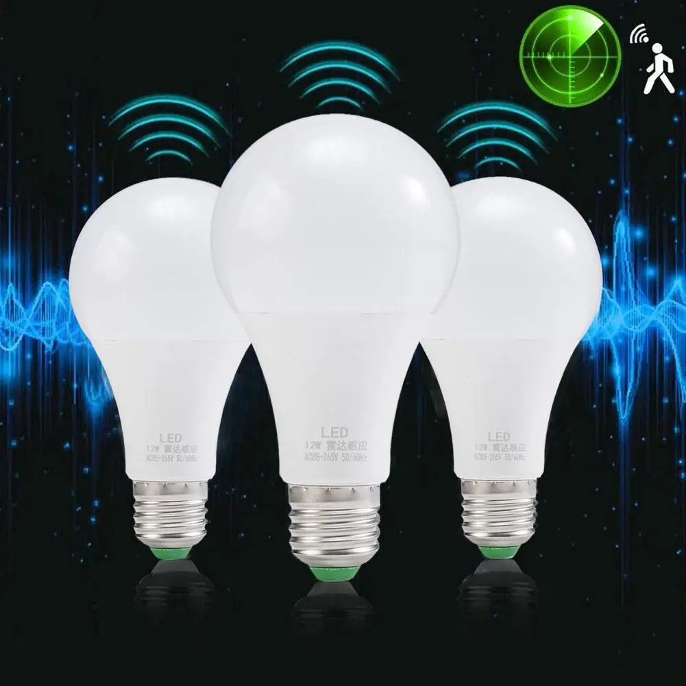 E27 LED Radar Lamp Bulb With Motion Motion Sensor Lamp 7W/12W Light Energy Saving Emergency Light For Outdoor Indoor
E27 LED Radar Lamp Bulb With Motion Motion Sensor Lamp 7W/12W Light Energy Saving Emergency Light For Outdoor Indoor