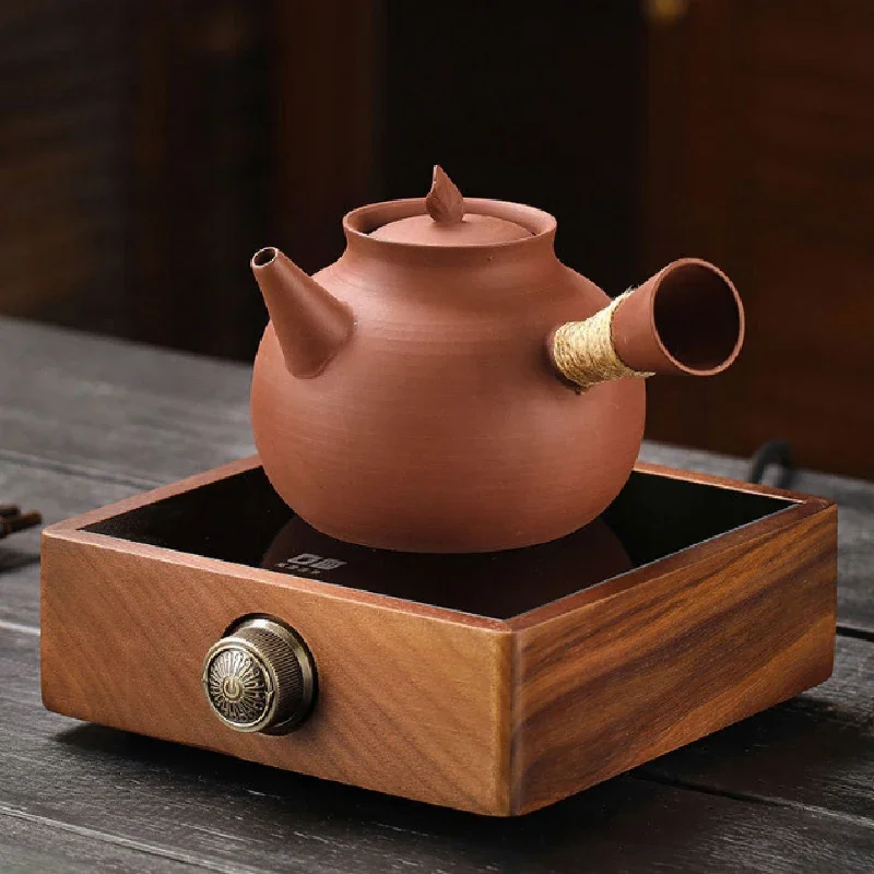 

Китайский чайник Vermilion с боковой ручкой, красная грязь, песок, крышка для прыжков, кипящий чайник, сырая руда, ручная работа, фиолетовый песок, чайник, чайный набор кунг-фу чайный набор