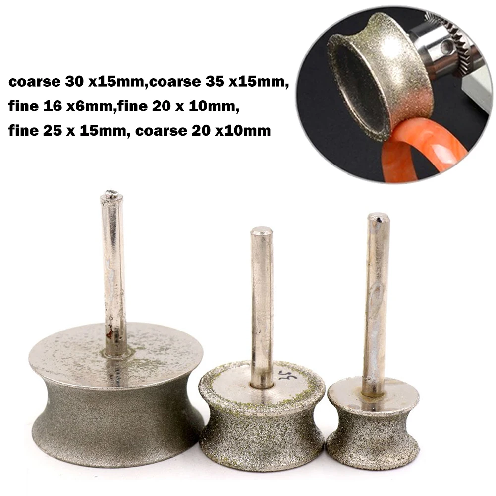 Concave Diamond Abrasive Wheel Glass Round Pit Ring Arc Head Grinding Bead Bracelet Ring Jade Jewelry Carving Polishing Tool
Concave Diamond Abrasive Wheel Glass Round Pit Ring Arc Head Grinding Bead Bracelet Ring Jade Jewelry Carving Polishing Tool
