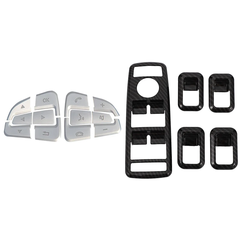 2 Set Car Accessories: 1 Set Car Door Window Switch Cover Trims & 1 Set Car Steering Wheel Button Cover Trim Stickers
2 Set Car Accessories: 1 Set Car Door Window Switch Cover Trims & 1 Set Car Steering Wheel Button Cover Trim Stickers
