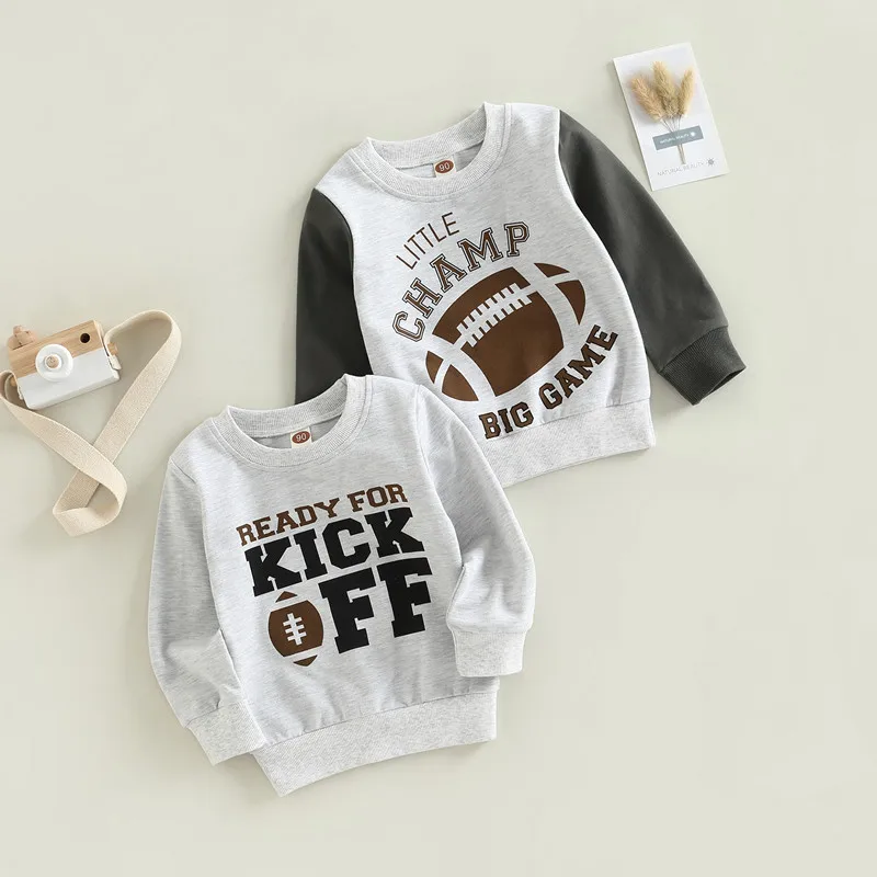 1-5YToddler Baby Boy Girl Football Sweatshirt Long Sleeve Pullover Cotton Tops Sweatshirt Outfit Fall Clothes Streetwear
1-5YToddler Baby Boy Girl Football Sweatshirt Long Sleeve Pullover Cotton Tops Sweatshirt Outfit Fall Clothes Streetwear