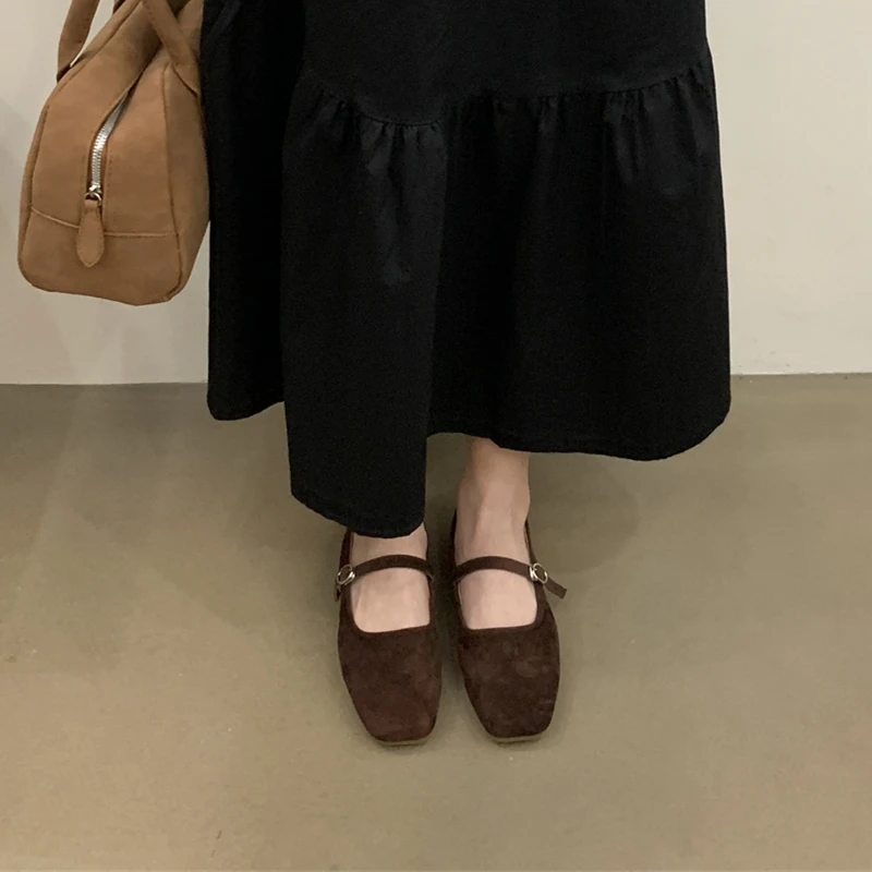 AIYUQI Mary Jane Shoes Women Flat 2025 Spring Shoes Female Genuine Leather Square Head Non-slip Large Size Ballet Shoes Women AIYUQI Mary Jane Shoes Women Flat 2025 Spring Shoes Female Genuine Leather Square Head Non-slip Large Size Ballet Shoes Women