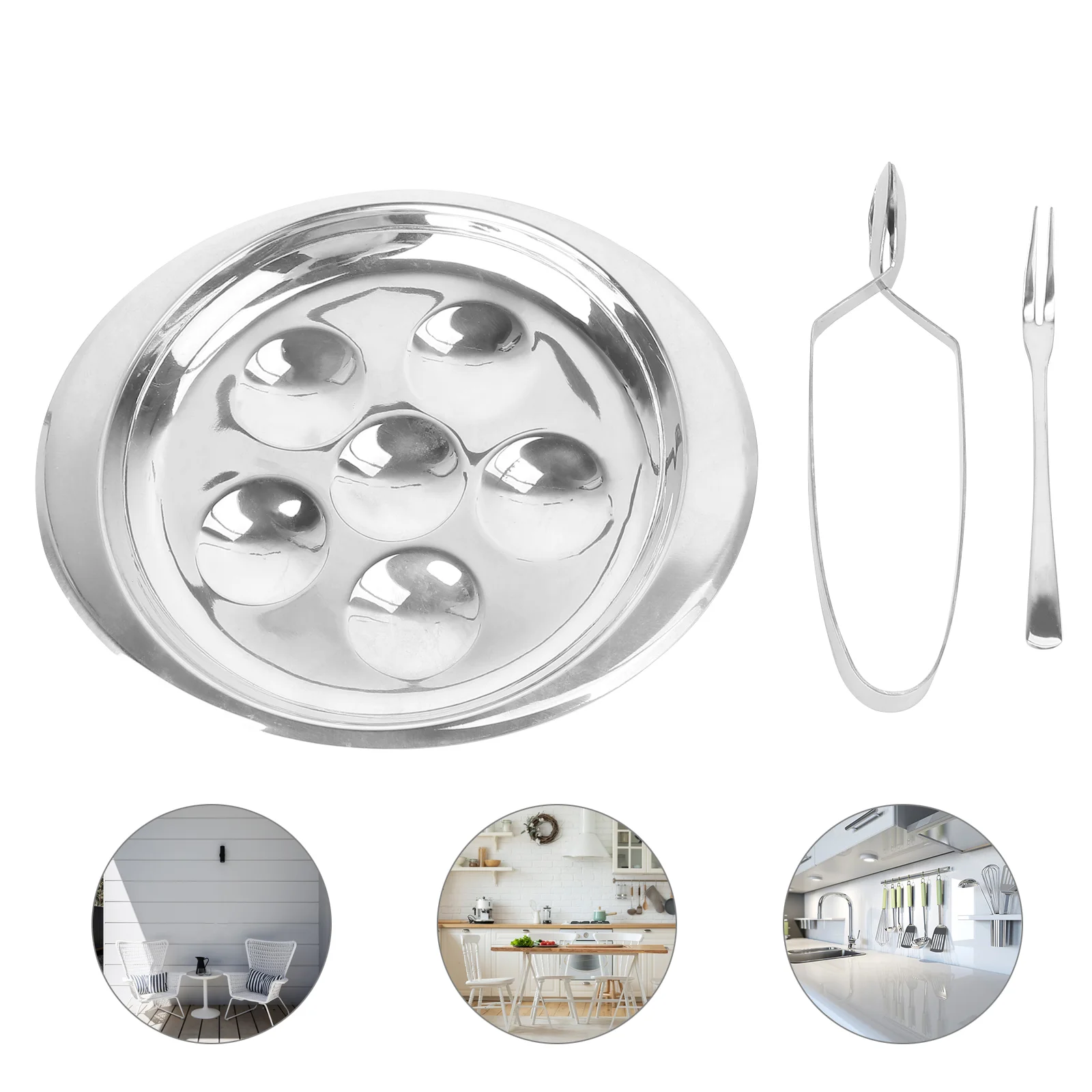 Stainless Steel Snail Dish Plate Heat Resistant Mushroom Escargot Dinner Plate Fork Clip Set Tableware Kitchen Utensils
Stainless Steel Snail Dish Plate Heat Resistant Mushroom Escargot Dinner Plate Fork Clip Set Tableware Kitchen Utensils