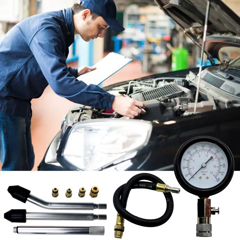 Cylinder Tester Kit Engine Cylinder Tester Leakage Test Set Dual Pressure Gauges Car Tools Compression Test Kit Diagnostics Tool
Cylinder Tester Kit Engine Cylinder Tester Leakage Test Set Dual Pressure Gauges Car Tools Compression Test Kit Diagnostics Tool