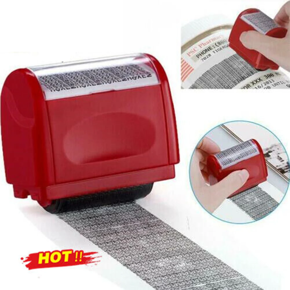 

2024 Stamp Roller Anti-Theft Protection ID Seal Smear Privacy Confidential Data Guard Information Data Identity Address Blocker