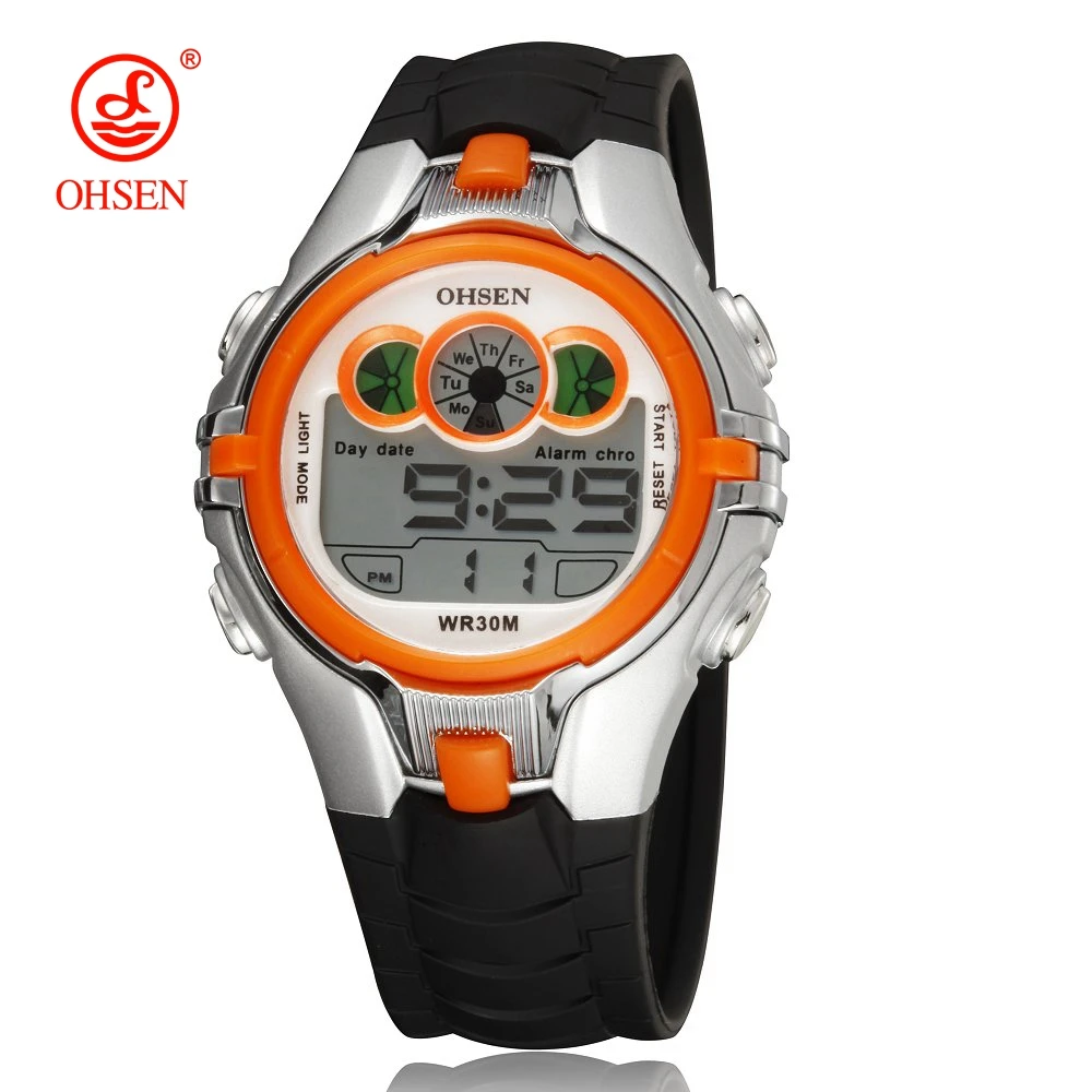 OHSEN Kids Sport Watches 50M Waterproof 7 colors Digital Wristwatch Stopwatch Electronic LED Children Watch For Boys Girls
OHSEN Kids Sport Watches 50M Waterproof 7 colors Digital Wristwatch Stopwatch Electronic LED Children Watch For Boys Girls