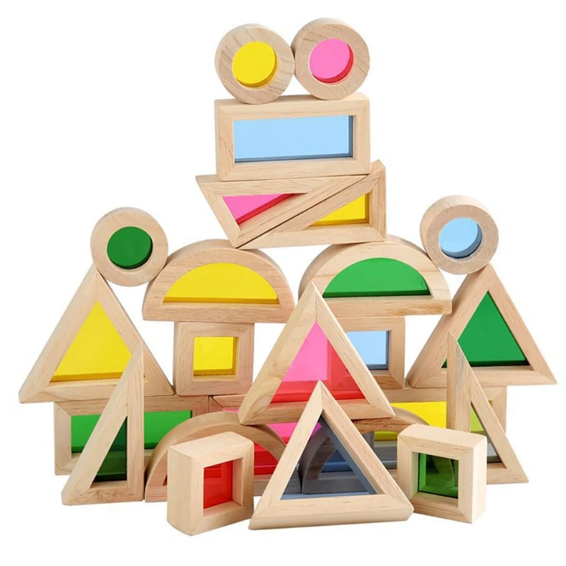 127D 24pcs/set Kaleidoscopic Building Blocks with Colored Acrylic Board Wooden Educational for Kids Children
127D 24pcs/set Kaleidoscopic Building Blocks with Colored Acrylic Board Wooden Educational for Kids Children