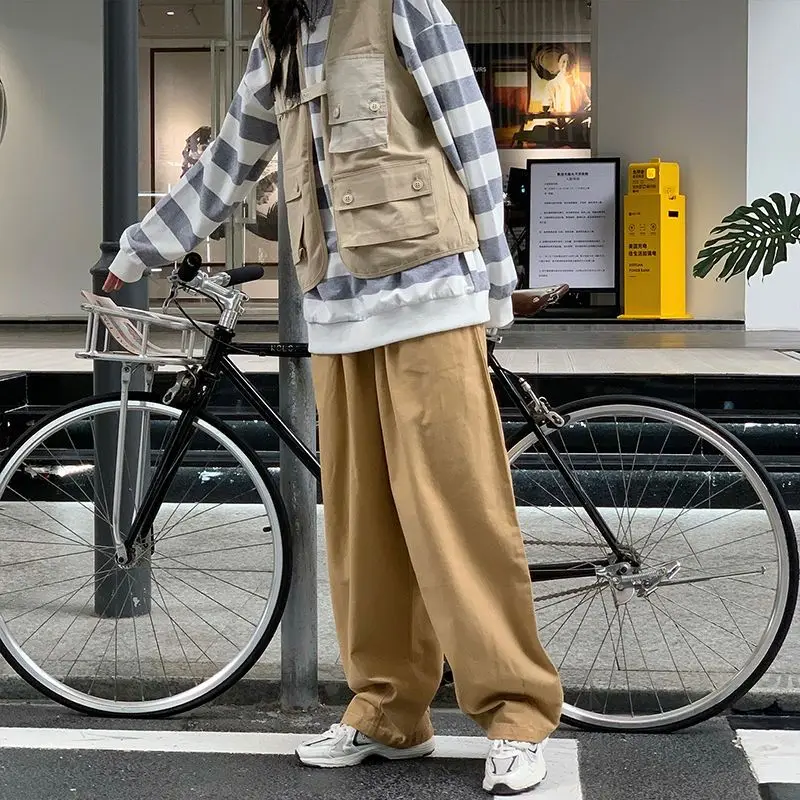 Pure cotton straight pants oversize Korean style loose wide-leg bloomers Korean retro student trousers for women women pants emo
Pure cotton straight pants oversize Korean style loose wide-leg bloomers Korean retro student trousers for women women pants emo