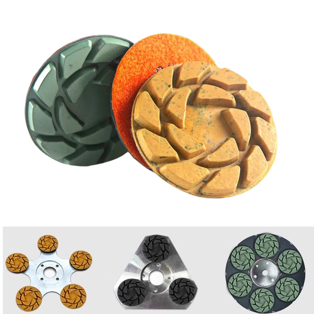 

4"/100mm Dry/Wet Diamond 3 Step Polishing Pads Polishing Tool For Grinding & Sanding Marble Granite Concrete Power Tool Parts