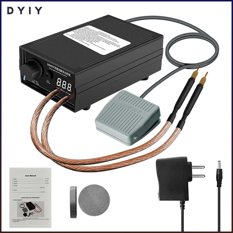 8000W Spot Welding Machine 18650 Battery Pack DIY Kit 10Gear Portable Spot Welder With Quick Release Pen 0.1~0.15mm Nickel Strip
8000W Spot Welding Machine 18650 Battery Pack DIY Kit 10Gear Portable Spot Welder With Quick Release Pen 0.1~0.15mm Nickel Strip