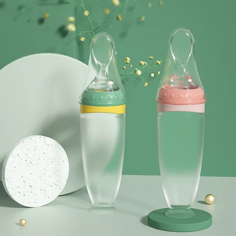Squeezing Feeding Bottle Silicone Newborn Baby Training Rice Spoon Infant Cerea Food Supplement Feeder Safe Tableware
Squeezing Feeding Bottle Silicone Newborn Baby Training Rice Spoon Infant Cerea Food Supplement Feeder Safe Tableware