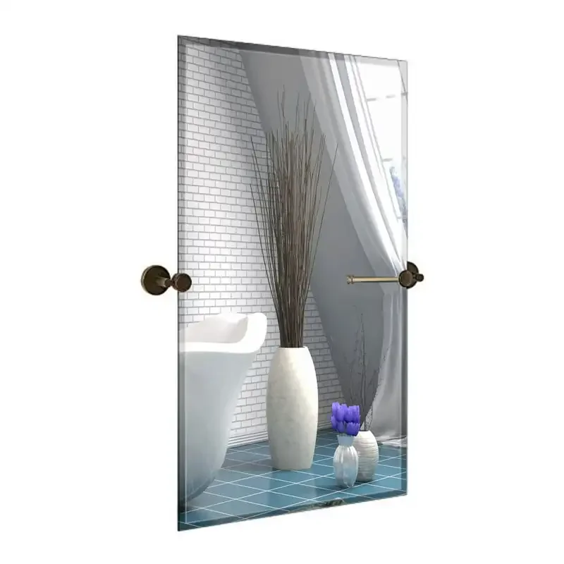 Large Pivot Rectangle Mirror with Oil Rubbed Bronze Wall Anchors | Silver Backed Adjustable Moving & Tilting Wall Mirror |
Large Pivot Rectangle Mirror with Oil Rubbed Bronze Wall Anchors | Silver Backed Adjustable Moving & Tilting Wall Mirror |