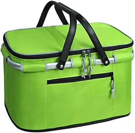 Insulated Picnic Basket Lined Waterproof Collapsible Double Handles Stable Integral Side Support Rod Anti-Tilt for Picnic Takeaw
Insulated Picnic Basket Lined Waterproof Collapsible Double Handles Stable Integral Side Support Rod Anti-Tilt for Picnic Takeaw
