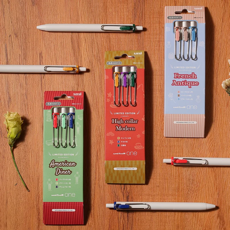 1set Japan Uni Small Thick Core Classical Color Limited Gel Pen Uni-ball One Press Pen 0.38/0.5mm Student Supplies 
1set Japan Uni Small Thick Core Classical Color Limited Gel Pen Uni-ball One Press Pen 0.38/0.5mm Student Supplies