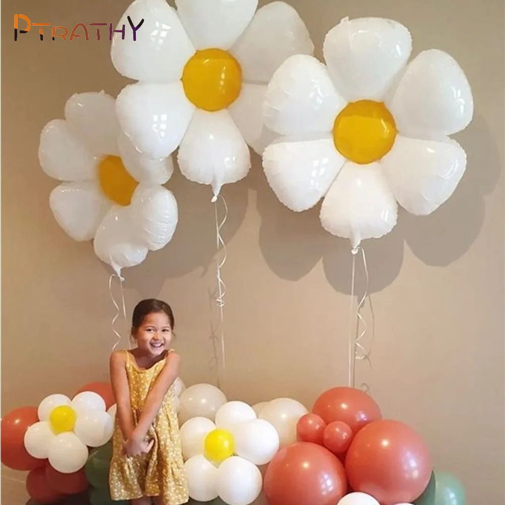 2pcs White Daisy Flower Foil Balloon Plumeria Helium Ballon Wedding Kids Birthday Party Decorations Baby Shower INS Photo Props
2pcs White Daisy Flower Foil Balloon Plumeria Helium Ballon Wedding Kids Birthday Party Decorations Baby Shower INS Photo Props