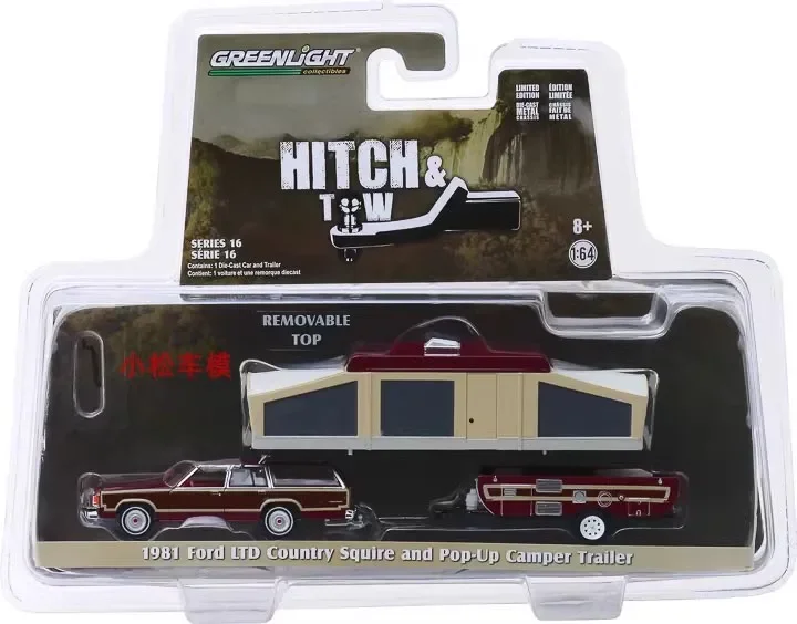 1:64 1981 Ford LTD Country Squire and Pop-Up Camper Trailer Diecast Metal Alloy Model Car Toys For Gift Collection
1:64 1981 Ford LTD Country Squire and Pop-Up Camper Trailer Diecast Metal Alloy Model Car Toys For Gift Collection