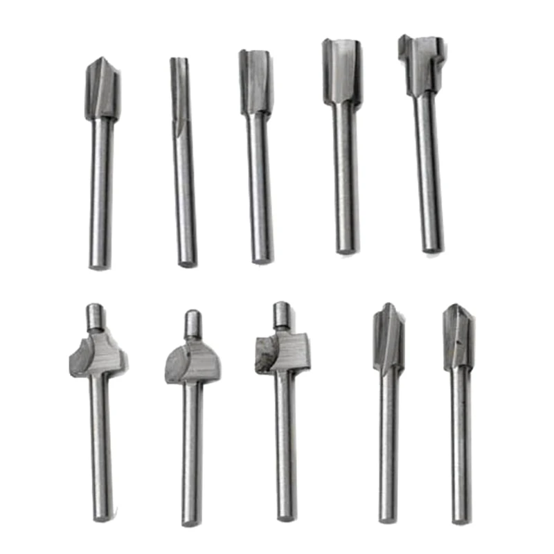 

67JE 1/8" Shank HSS Router Bits Milling Cutter Rotary Tool Set for Home DIY