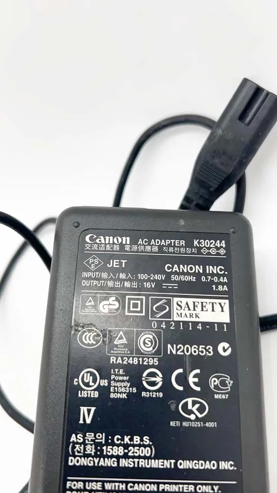 PSU адаптер питания Вход 100-240 В выход 16 В K30244 подходит для Canon i70 i80 IP90 IP100
PSU адаптер питания Вход 100-240 В выход 16 В K30244 подходит для Canon i70 i80 IP90 IP100