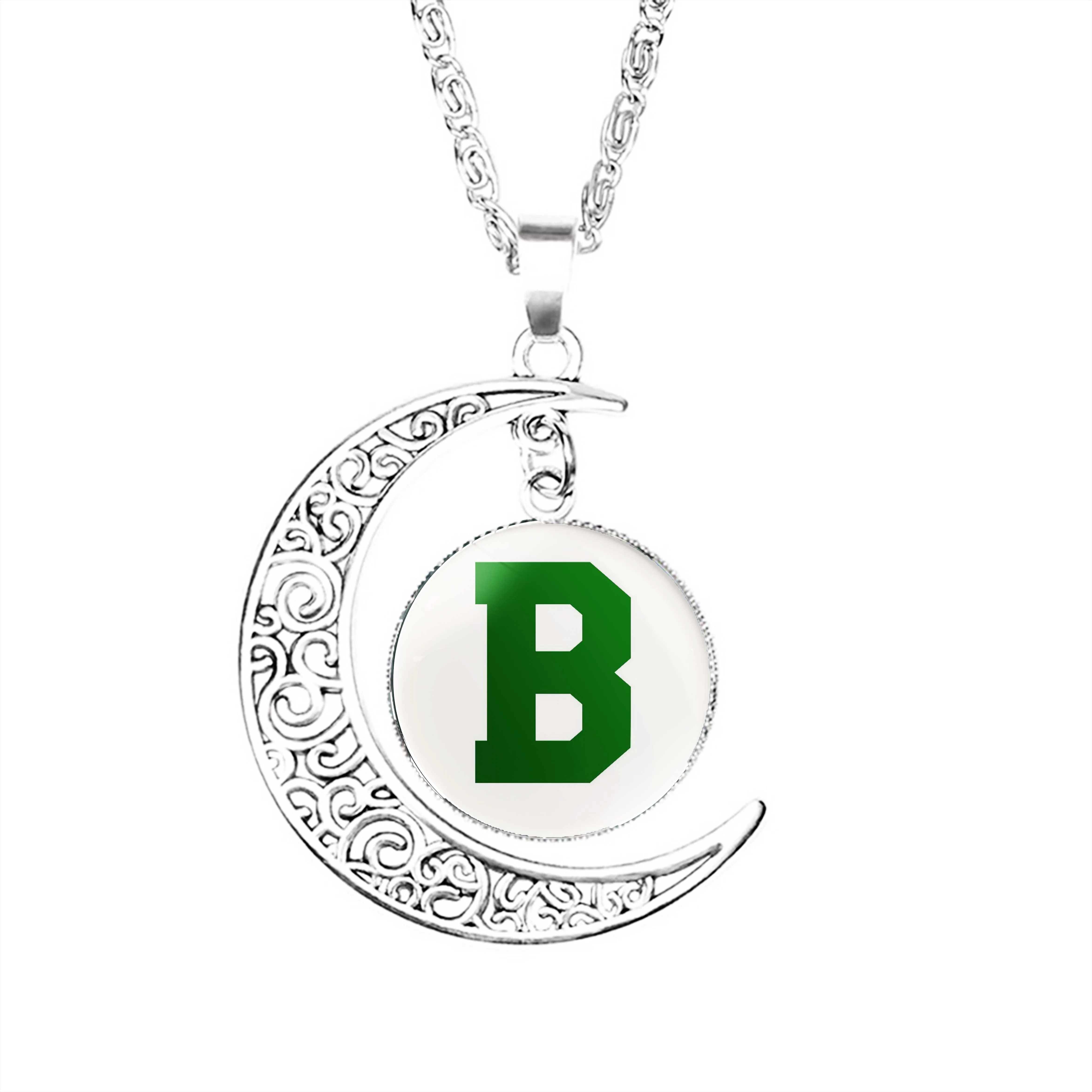 Alphabet Green B Sports Letter B Moon Necklace Gifts Crescent Accessories Party Fashion Stainless Steel Charm Pendant Boy
Alphabet Green B Sports Letter B Moon Necklace Gifts Crescent Accessories Party Fashion Stainless Steel Charm Pendant Boy