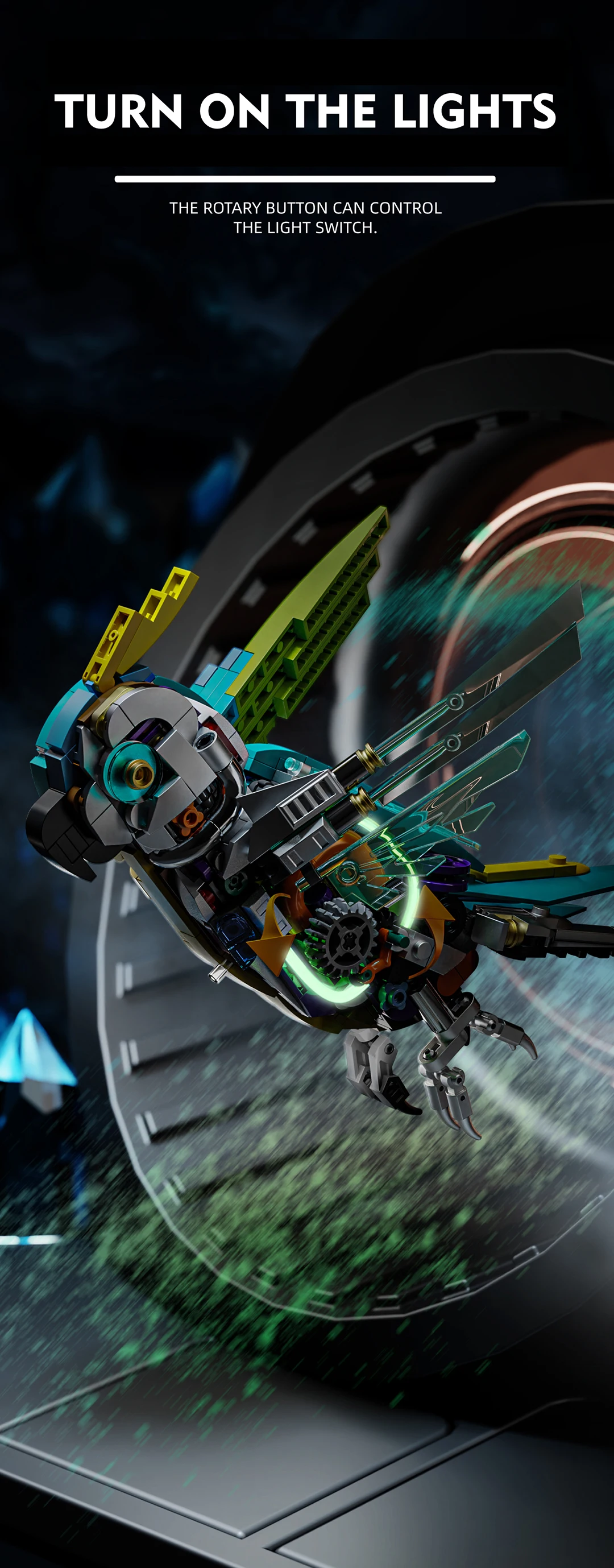 543PCS Mechanical Parrot Building Block Joints Movable Animal Model Bricks Set With Light Desktop Decoration Kids DIY Toys Gifts 543PCS Mechanical Parrot Building Block Joints Movable Animal Model Bricks Set With Light Desktop Decoration Kids DIY Toys Gifts