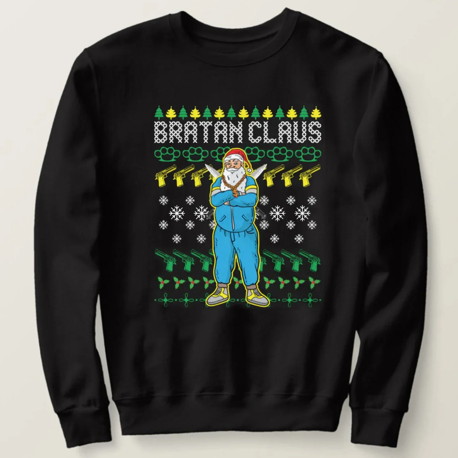 

Забавный Уродливый Рождественский свитер бра братан Санта-Клаус свитшоты Новинка 100% хлопок Удобная Повседневная мужская Рождественская уличная одежда