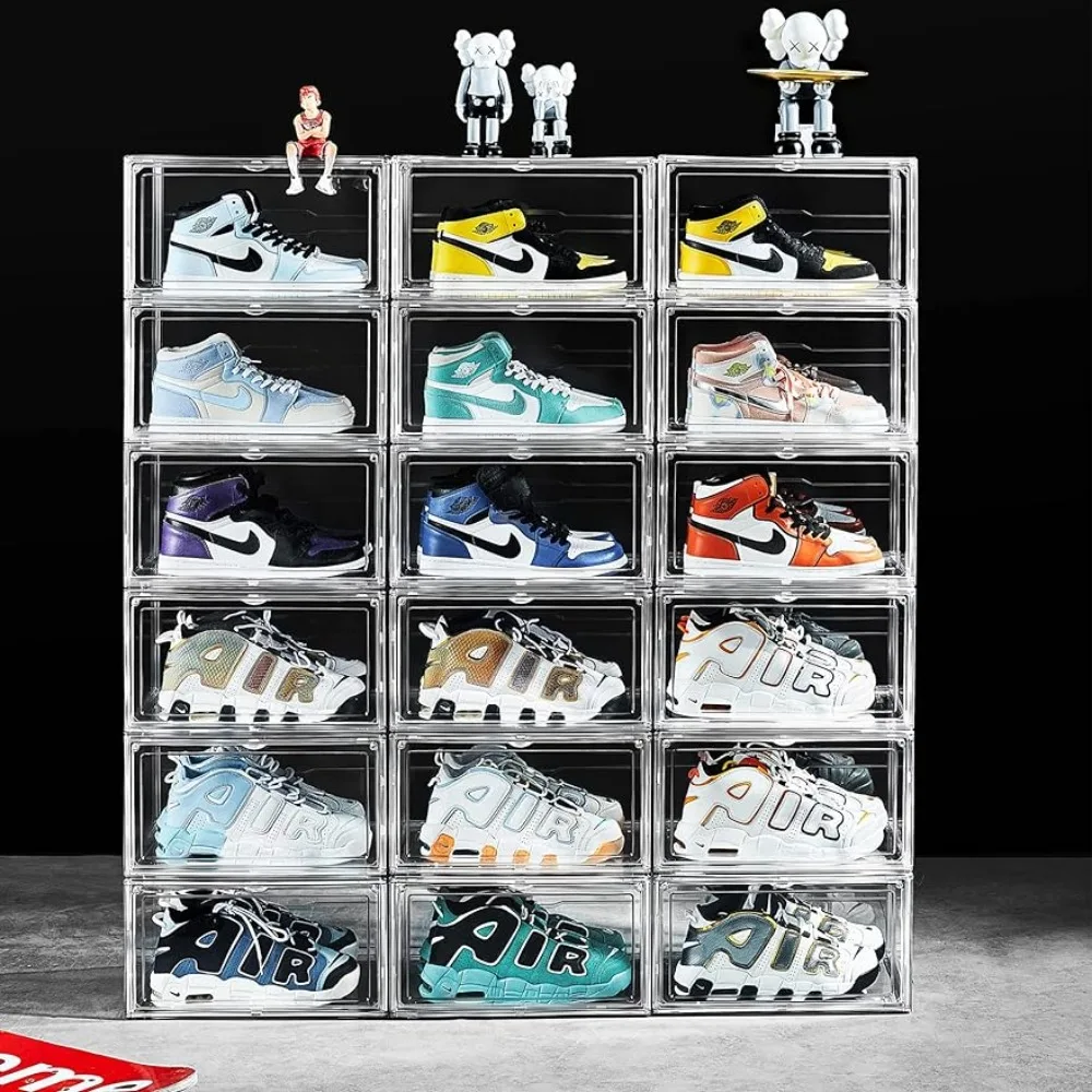12 Pack Shoe Boxes Shoes Organizer Magnetic Side Open Shoe Organizer Case For Man and Women Furniture Shoerack Rack Living Room
12 Pack Shoe Boxes Shoes Organizer Magnetic Side Open Shoe Organizer Case For Man and Women Furniture Shoerack Rack Living Room