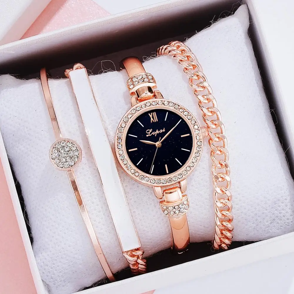 

Lvpai Marke Frauen Armband Uhren Set Mode Frauen Kleid Damen Armbanduhr Luxus Rose Gold Quarzuhr Set Geschenk Dropshiping