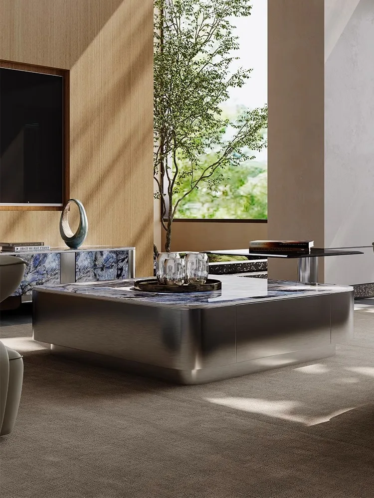 Microcrystalline stone tea table simple modern senior villa living room design stainless steel Italian light luxury tea table sm
Microcrystalline stone tea table simple modern senior villa living room design stainless steel Italian light luxury tea table sm