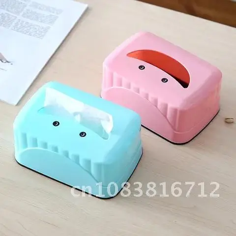 

1Pcs Adorable PP Smiling Face Tissue Holder Case Wet Tissue Napkin Box Baby Wipes Storage Case Home Room Organizer