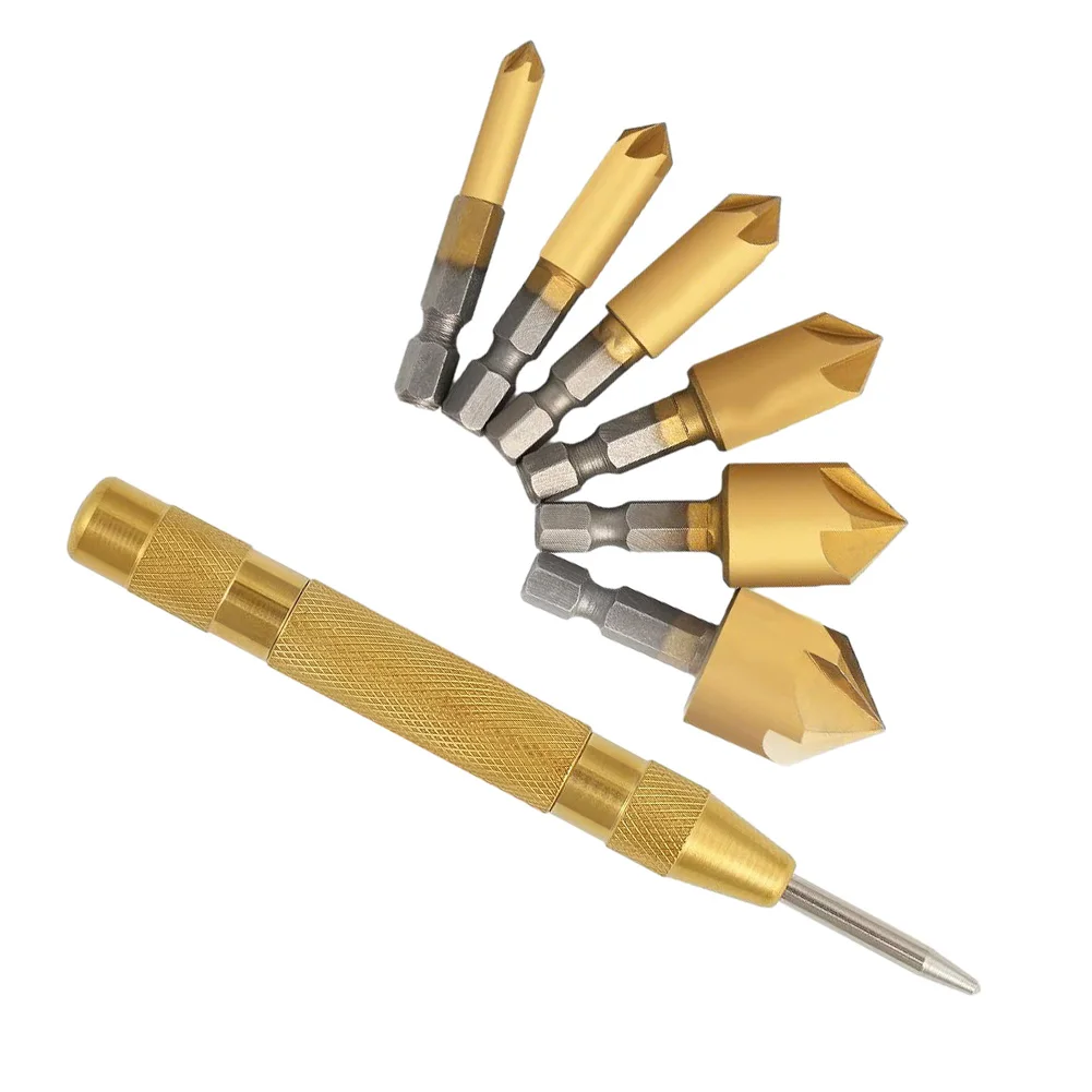 Countersink Drill Bit Equipment Flute Garden HSS Household Set Tools Workshop 1/4 Hex Shank 6-19mm Center Punch
Countersink Drill Bit Equipment Flute Garden HSS Household Set Tools Workshop 1/4 Hex Shank 6-19mm Center Punch