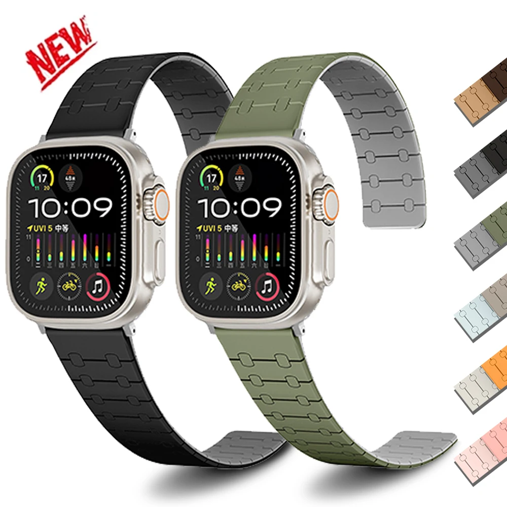 Магнитный силиконовый ремешок для Apple Watch Ultra 2 49 мм 7 8 9 45 мм 41 мм, спортивный браслет для Iwatch 6 5 4 Se 3 2 40 мм 44 мм 38 42 мм
Магнитный силиконовый ремешок для Apple Watch Ultra 2 49 мм 7 8 9 45 мм 41 мм, спортивный браслет для Iwatch 6 5 4 Se 3 2 40 мм 44 мм 38 42 мм