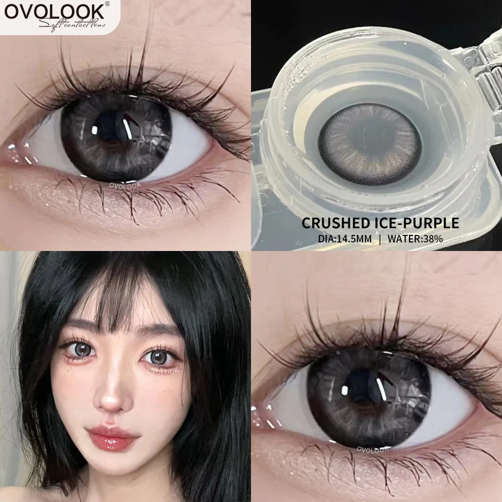 OVOLOOK-2pcs/pair Contact Lenses for Eyes with Myopia Natural Pupils Lenses Eye Color Beauty Cosmetic Purple Lenses Yearly Use
OVOLOOK-2pcs/pair Contact Lenses for Eyes with Myopia Natural Pupils Lenses Eye Color Beauty Cosmetic Purple Lenses Yearly Use