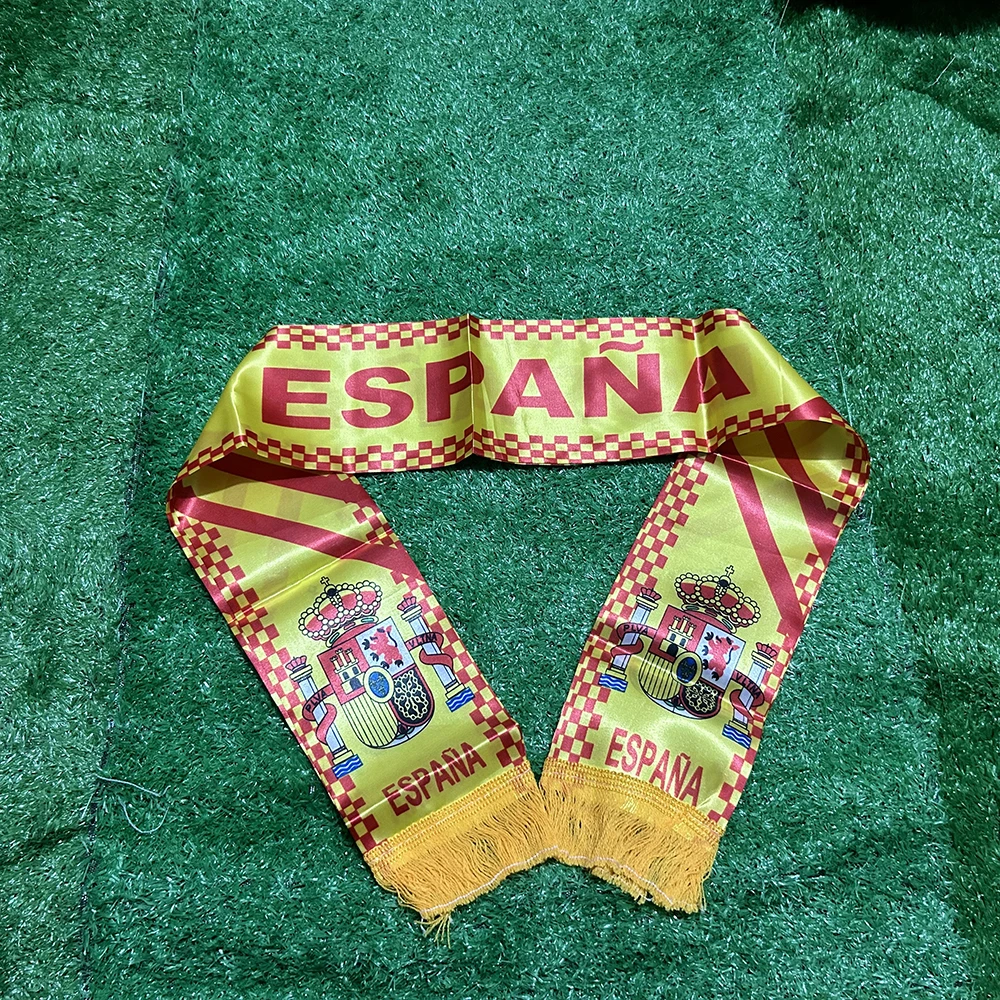 SKY FLAG Spain scarf 14x130cm Double Side Printing Satin Football Soccer Fans Spain Scarf flags banner for sport decoration
SKY FLAG Spain scarf 14x130cm Double Side Printing Satin Football Soccer Fans Spain Scarf flags banner for sport decoration