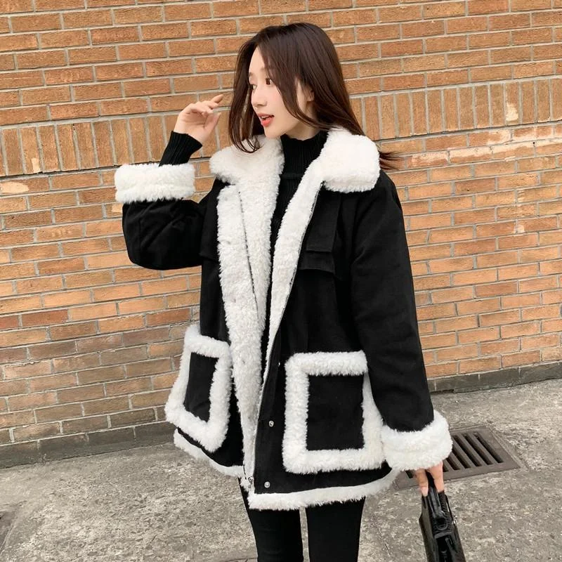 Small Lamb Coat Women's 2022 Autumn And Winter New South Korean Loose Medium Long Loose Thickened Cotton Shirt
Small Lamb Coat Women's 2022 Autumn And Winter New South Korean Loose Medium Long Loose Thickened Cotton Shirt
