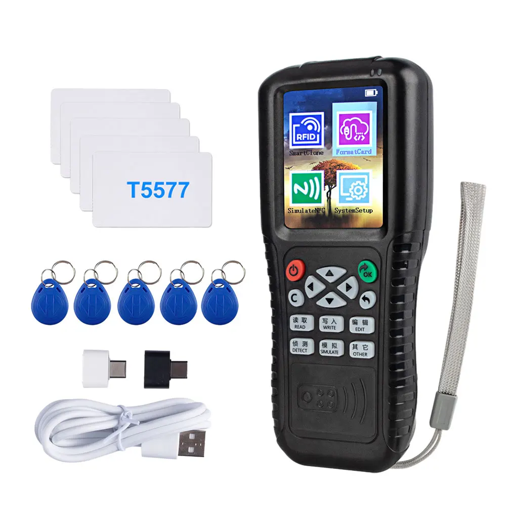 NFC RFID Card Copier Reader With Full Decode Function Smart Card Key NFC IC ID Duplicator Reader Writer (T5577 Key UID Card)
NFC RFID Card Copier Reader With Full Decode Function Smart Card Key NFC IC ID Duplicator Reader Writer (T5577 Key UID Card)