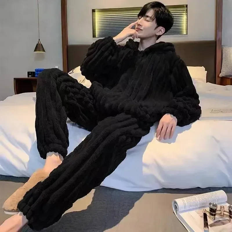Thick Hooded Men's Pijamas Nightwear Warm Casual Winter Loose Pjs 2piece Pajamas Flannel /set Sleepwear Pyjamas Sets
Thick Hooded Men's Pijamas Nightwear Warm Casual Winter Loose Pjs 2piece Pajamas Flannel /set Sleepwear Pyjamas Sets