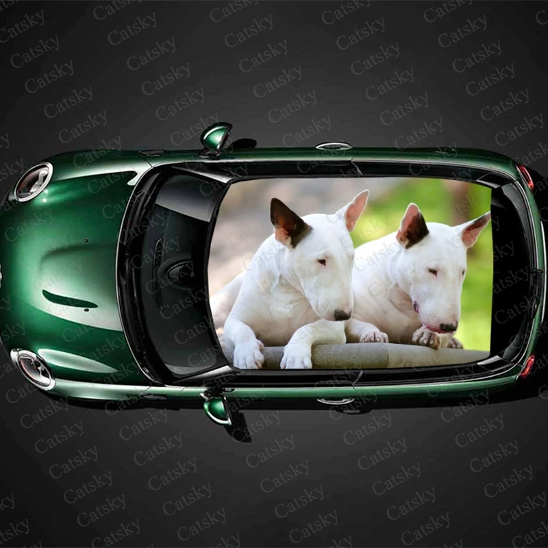 Custom Bull Terrier Dog Car Roof Sticker Decoration Film Car Decal Hood Vinyl Sticker Graphic Wrap Car Body Protect Accessories
Custom Bull Terrier Dog Car Roof Sticker Decoration Film Car Decal Hood Vinyl Sticker Graphic Wrap Car Body Protect Accessories