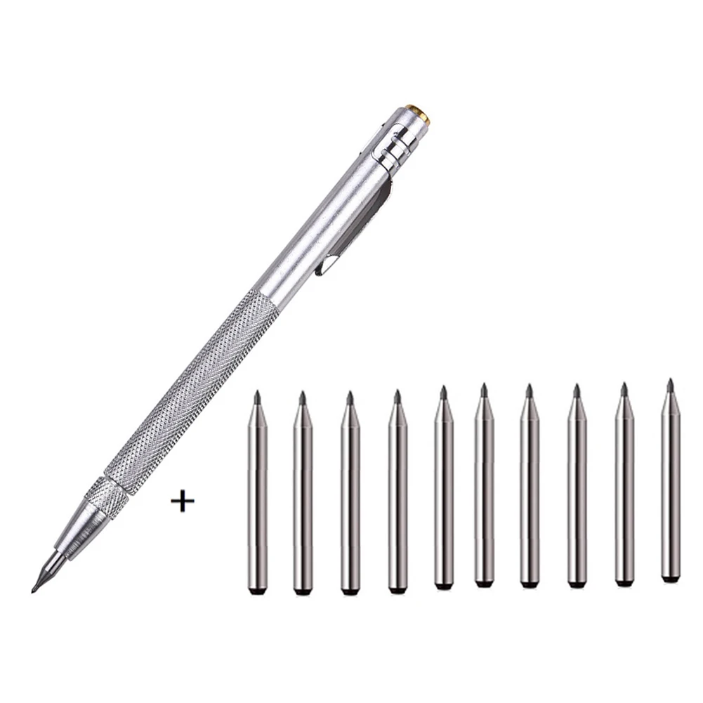 11PCS Tungsten Carbide Tip Scriber Magnet Engraving Pen Marking Tip For Glass Ceramic Stainless Steel Hand Tools Accessories
11PCS Tungsten Carbide Tip Scriber Magnet Engraving Pen Marking Tip For Glass Ceramic Stainless Steel Hand Tools Accessories
