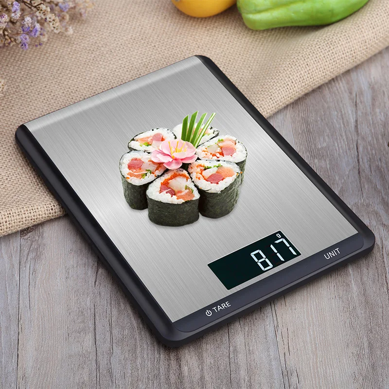 Цифровые кухонные весы 5 кг/10 кг, Многофункциональные кухонные аксессуары из нержавеющей стали для измерения еды (без батареи
Цифровые кухонные весы 5 кг/10 кг, Многофункциональные кухонные аксессуары из нержавеющей стали для измерения еды (без батареи