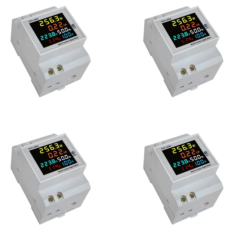4X Din Rail AC Monitor 6IN1 40-300V 100A Voltage Current Power Factor Active KWH Electric Energy Frequency Meter
4X Din Rail AC Monitor 6IN1 40-300V 100A Voltage Current Power Factor Active KWH Electric Energy Frequency Meter