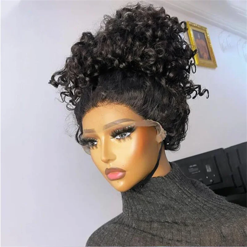 Soft 180%Density 26Inch Long Kinky Curly Black Color Deep Lace Front Wigs For Women With Baby Hair Glueless Preplucked Daily
Soft 180%Density 26Inch Long Kinky Curly Black Color Deep Lace Front Wigs For Women With Baby Hair Glueless Preplucked Daily