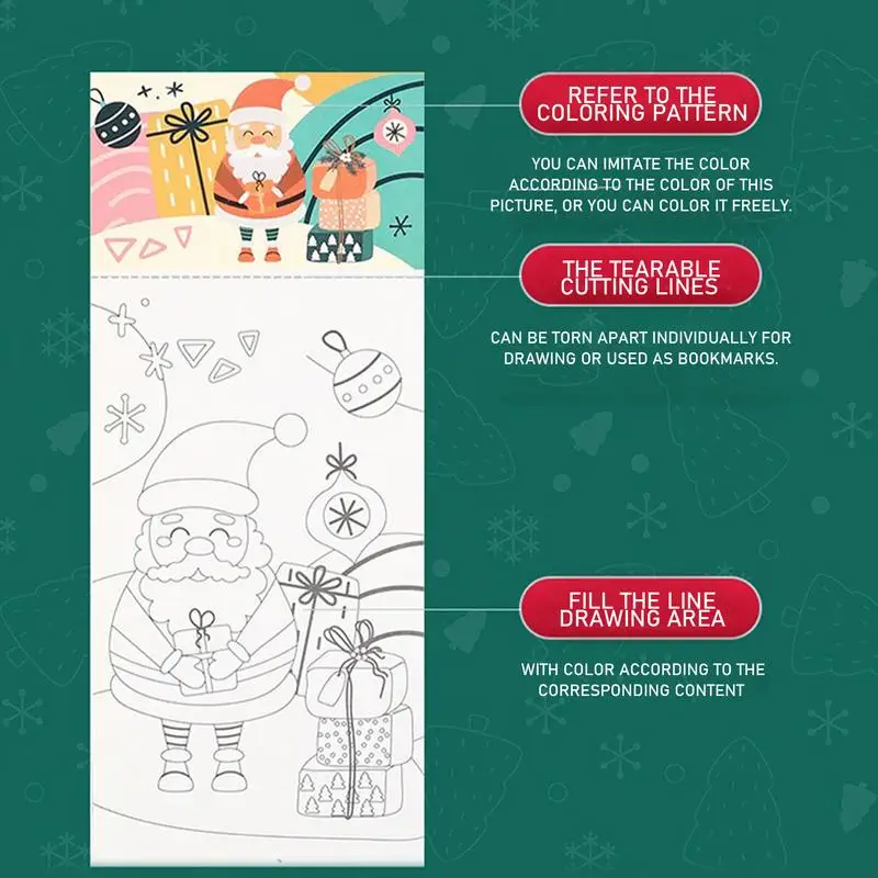

Рождественские карманные альбом для рисования акварелью карманный мини-альбом для рисования и раскрашивания с пигментами и кистью для рисования Рождественская раскраска